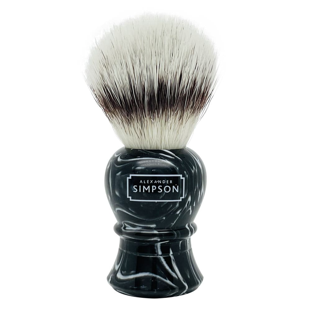 SIMPSONS Brocha de afeitar Islington L – Synthetic – Imitación mármol ébano