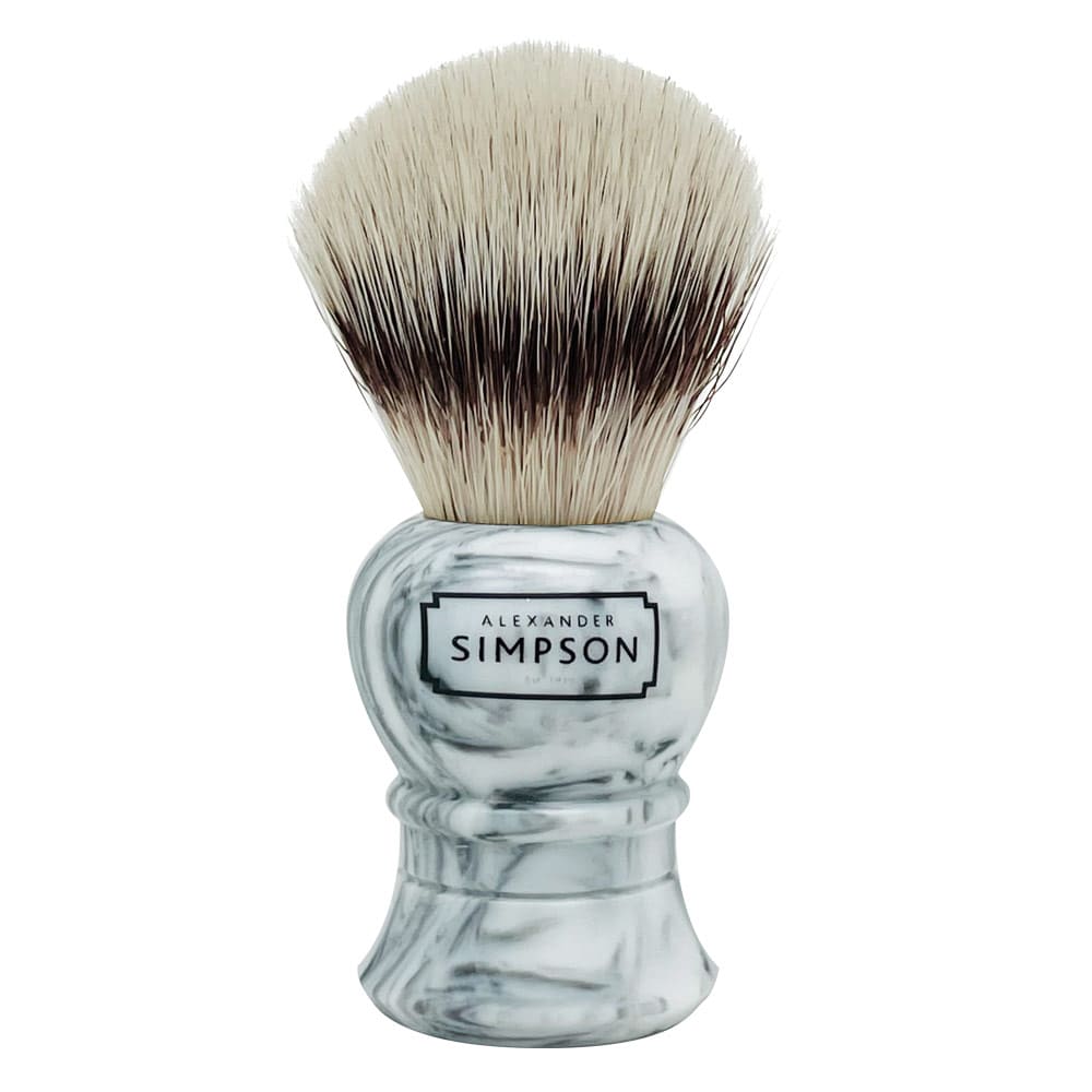 SIMPSONS Brocha de afeitar Islington S – Synthetic – Imitación mármol italiano gris