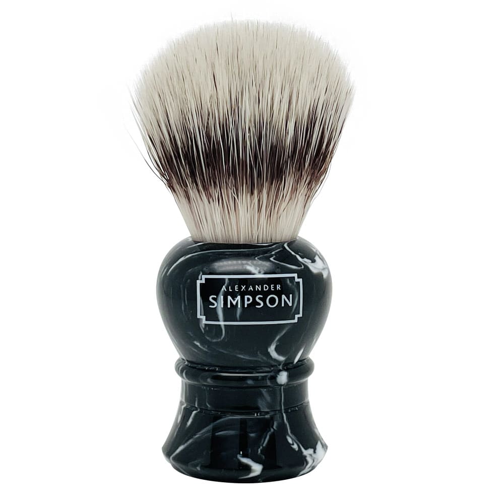 SIMPSONS Brocha de afeitar Islington S – Synthetic – Imitación mármol ébano