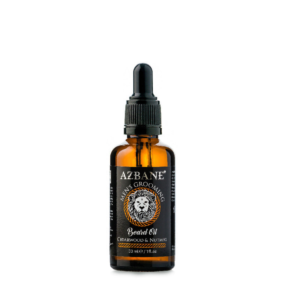 Azbane Aceite para barba – Madera de Cedro & Nuez Moscada
