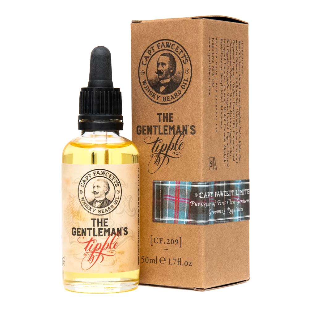 Captain Fawcett Aceite para barba – Whisky