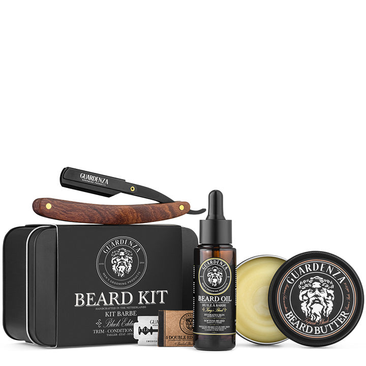 Guardenza Set de cuidado de barba – Black Edition