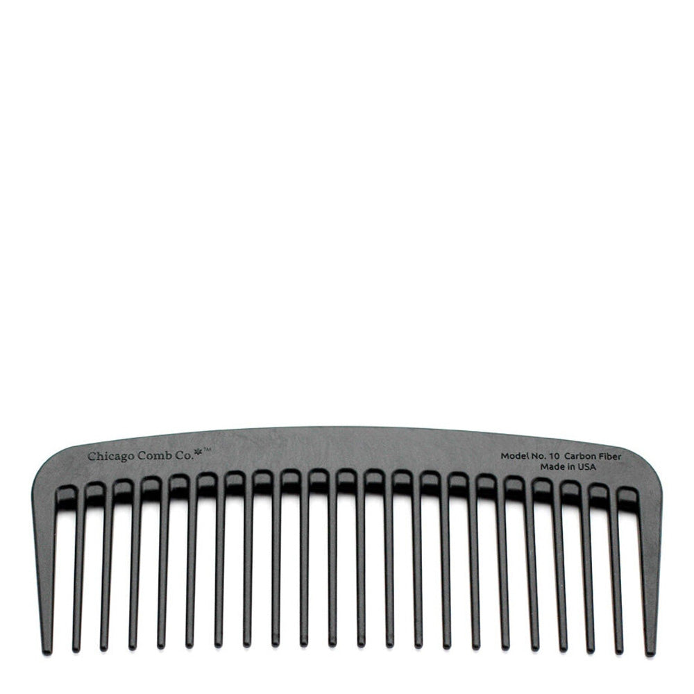 Chicago Comb Co. Peine para el cabello Modelo No. 10 – Fibra de Carbono
