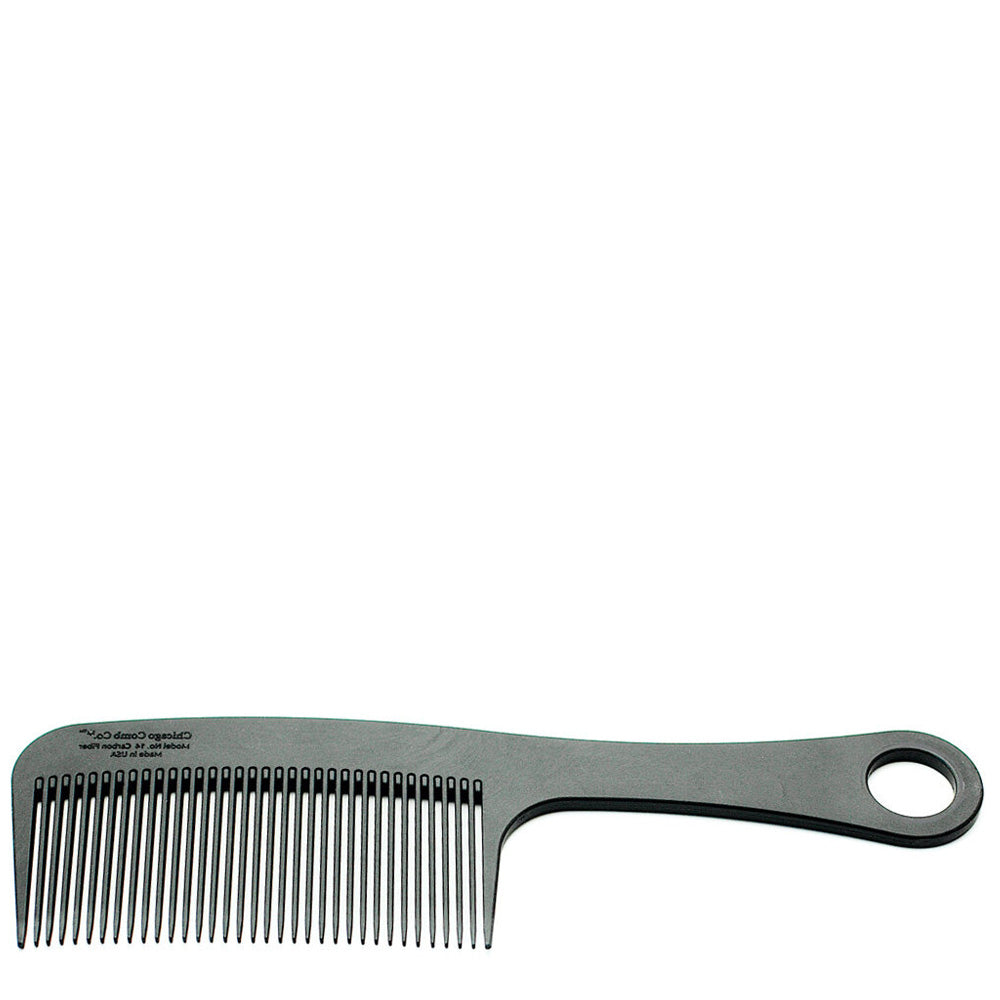 Chicago Comb Co. Peine para el cabello Modelo N.º 14 – Fibra de Carbono