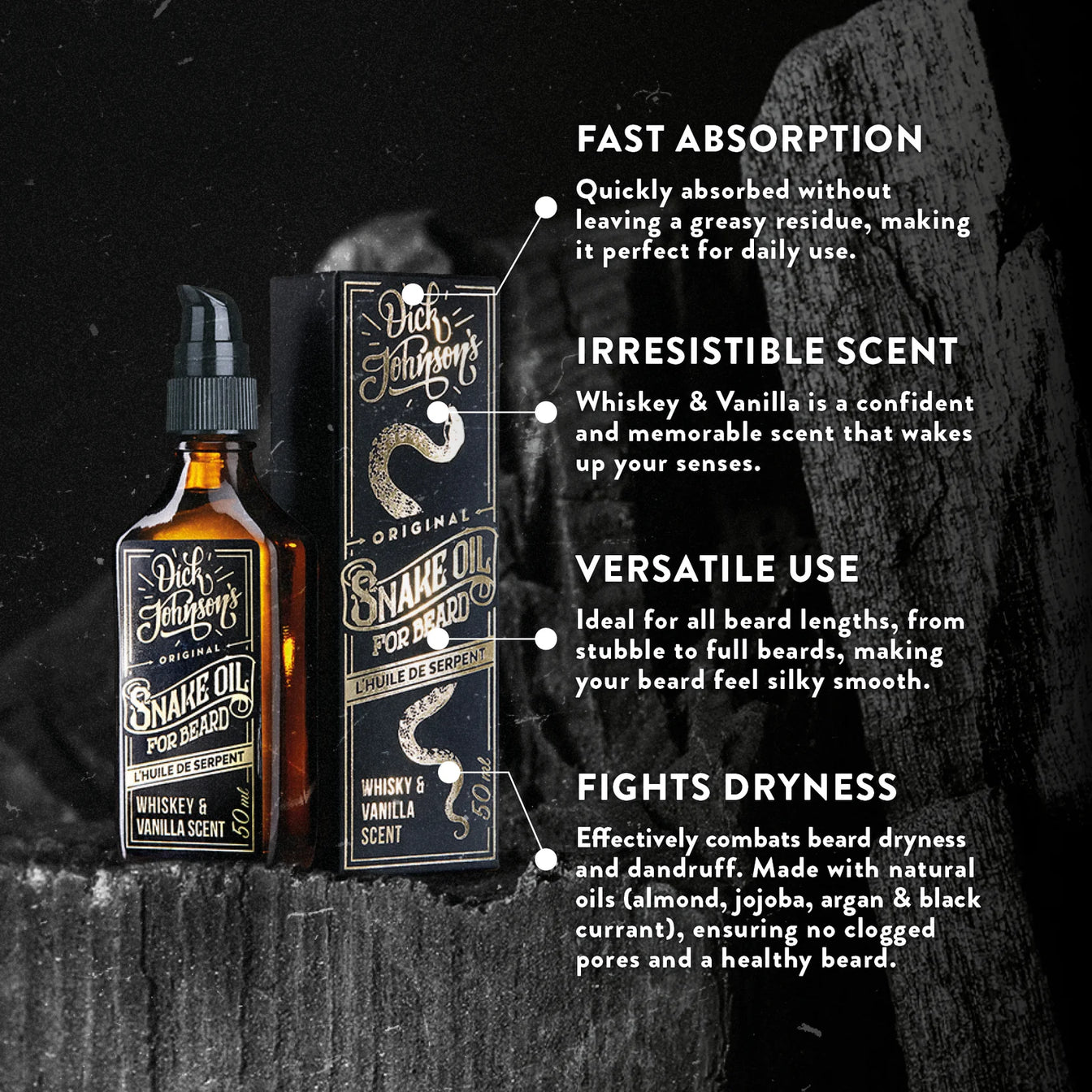 Snake Oil for Beard – Whiskey & Vanilla