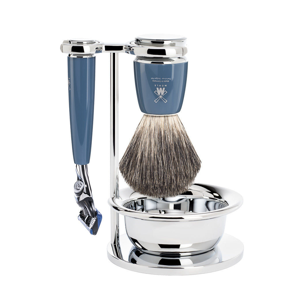 Mühle Set de afeitado Rytmo Fusion 4 piezas - Petrol