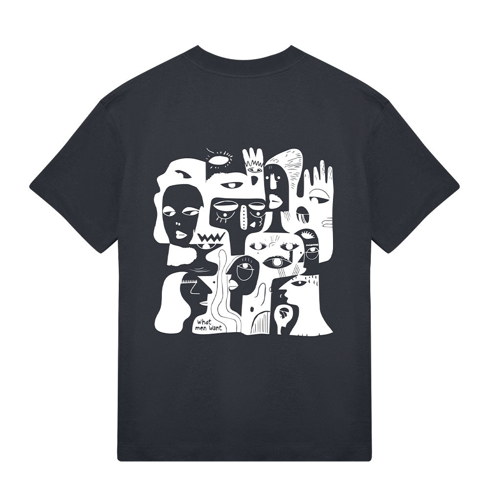 The Alpha Men Camiseta de corte oversize negra