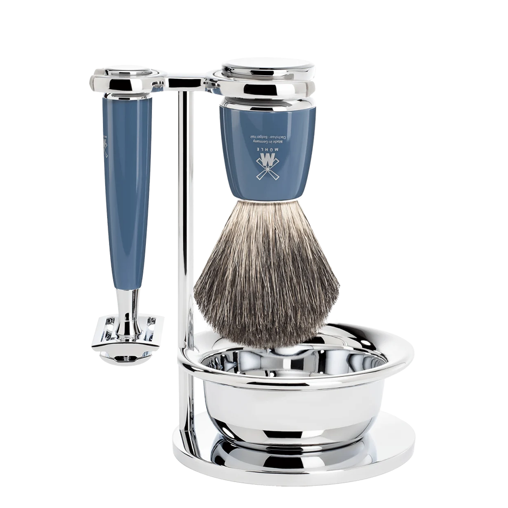 Mühle Set de afeitado Safety Razor Rytmo 4 piezas - Petrol