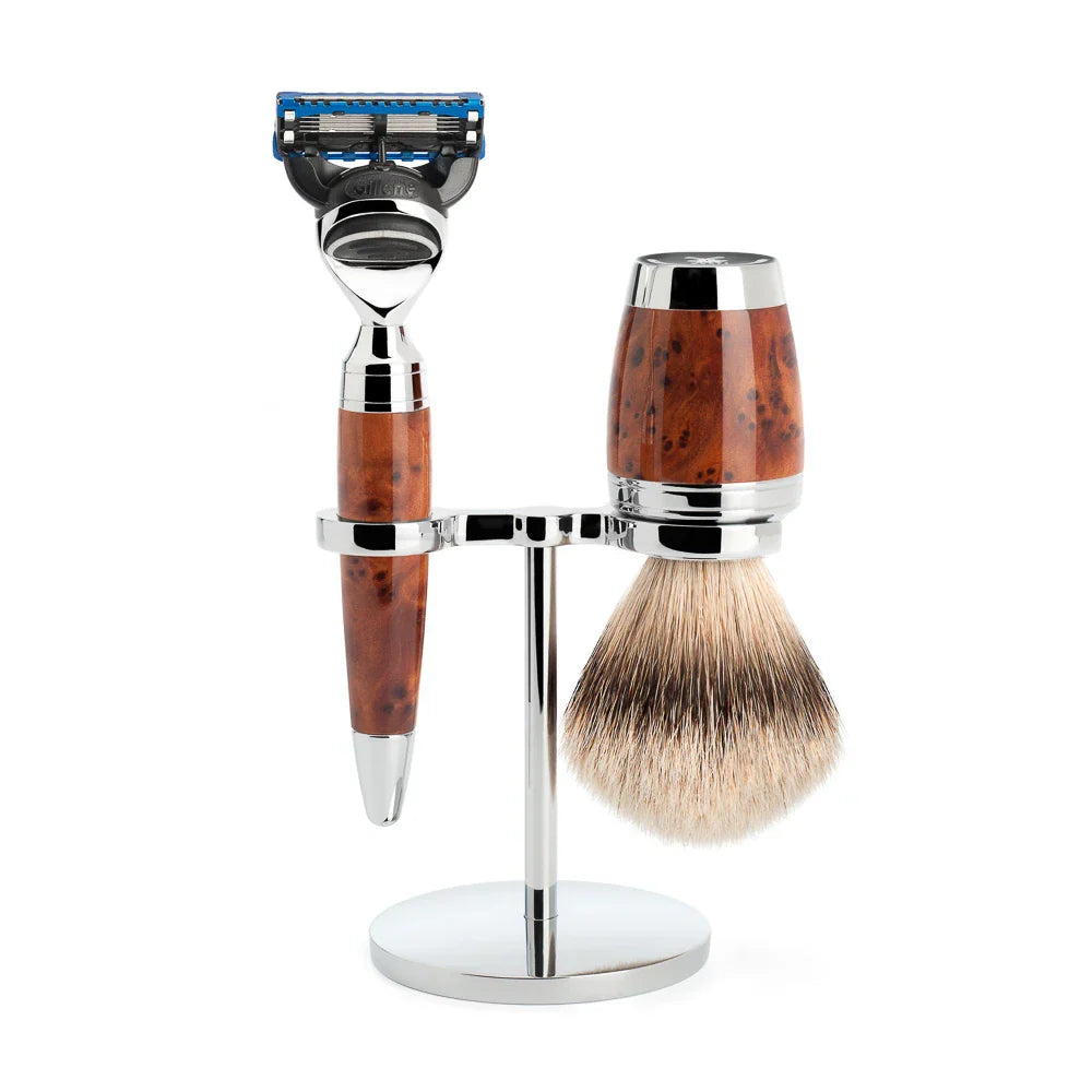 Juego de Afeitado 3 Piezas Stylo - Madera de Tuya
