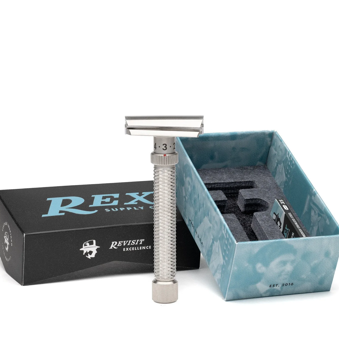  Slant Safety Razor Konsul XL - Deluxe Gold rex supply co