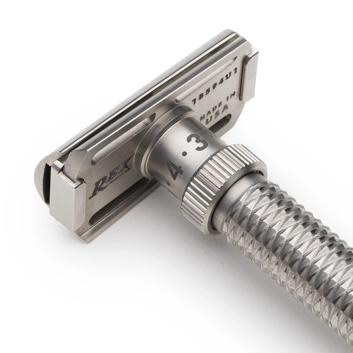 rex supply co. Slant Safety Razor Konsul XL - Stainless Steel