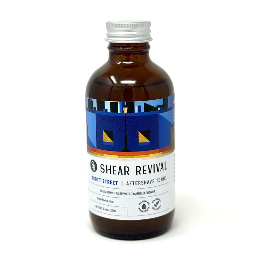 Shear Revival Scott Street Aftershave Tónico – Bay & Lime