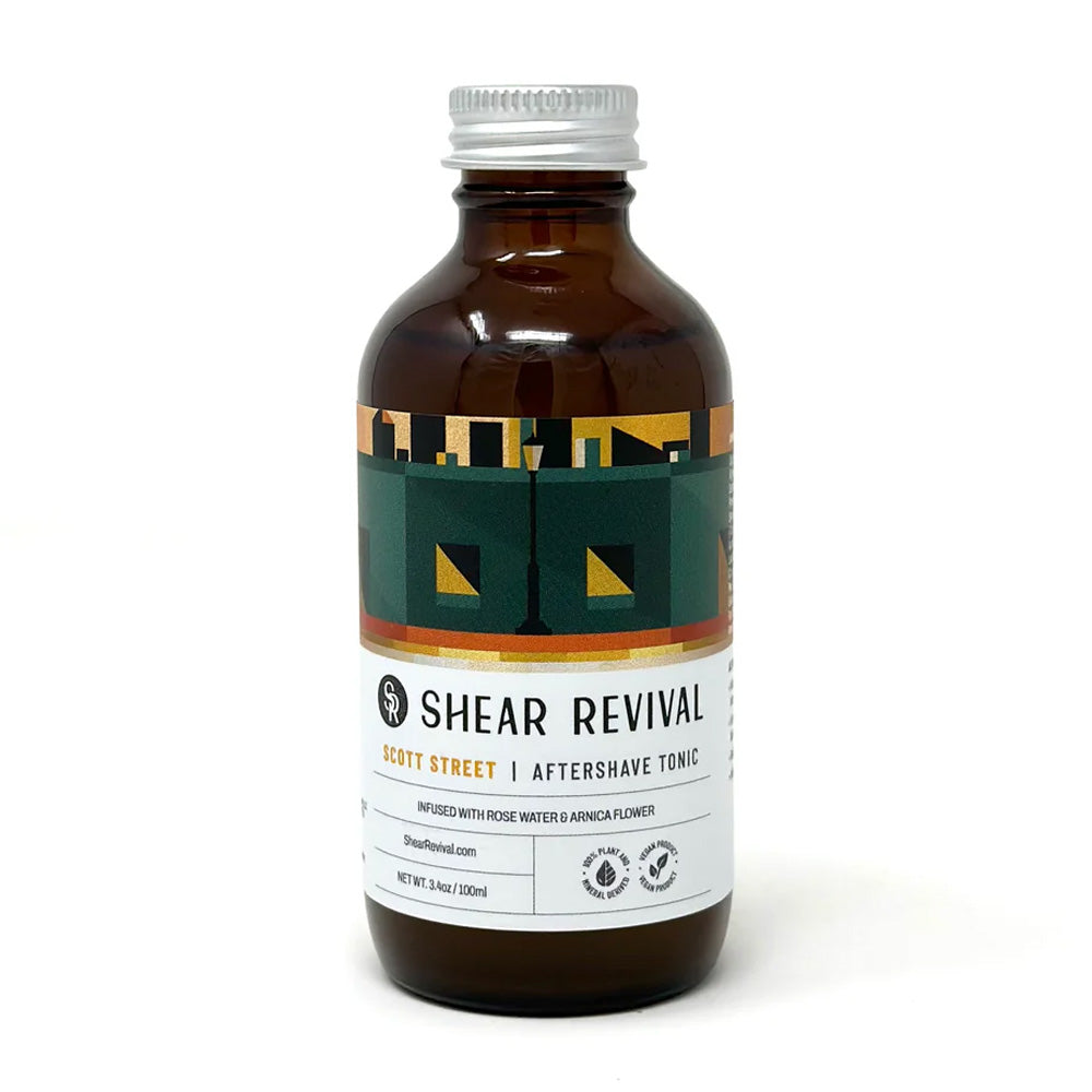 Shear Revival Scott Street Tónico Aftershave – Naranja & Musgo de Roble