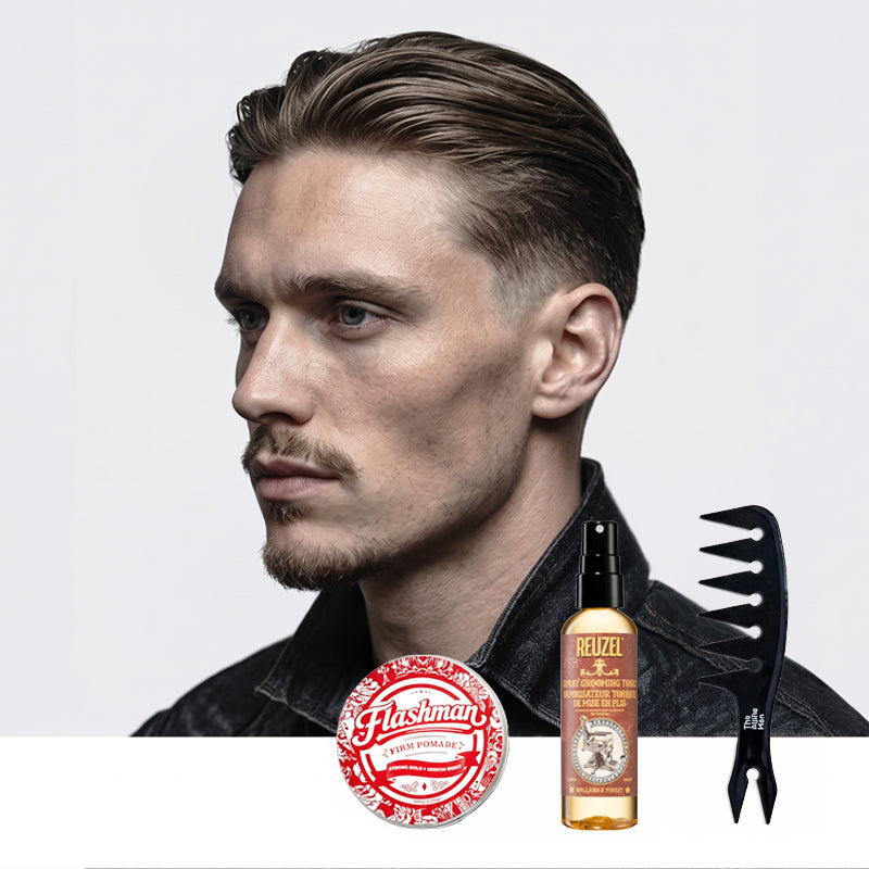 The Alpha Men Kit esencial Slick Back Middle Part