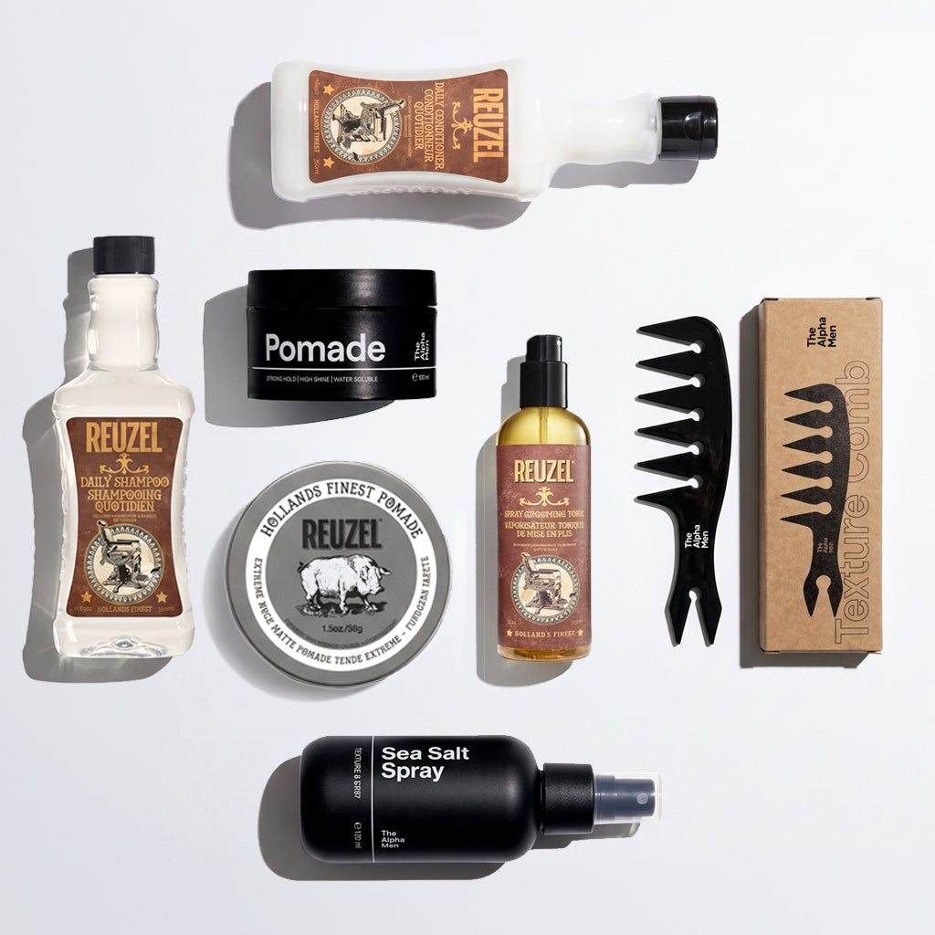Slick Back Middle Part Styling Kit - Signature