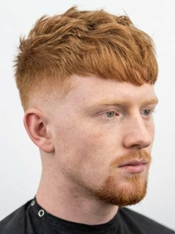 Curly crop en un hombre de pelo rizado