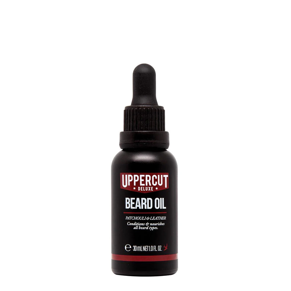 Uppercut Deluxe Aceite para barba – Pachulí & Cuero