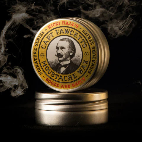 Captain Fawcett Moustache Wax – Ricki Hall Booze & Baccy