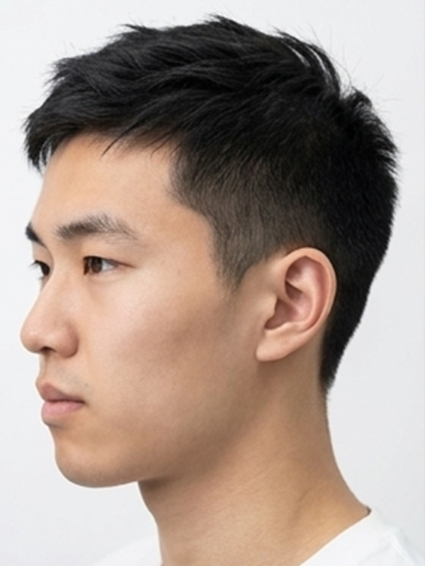 Crew cut con barba poblada en un hombre de unos cuarenta
