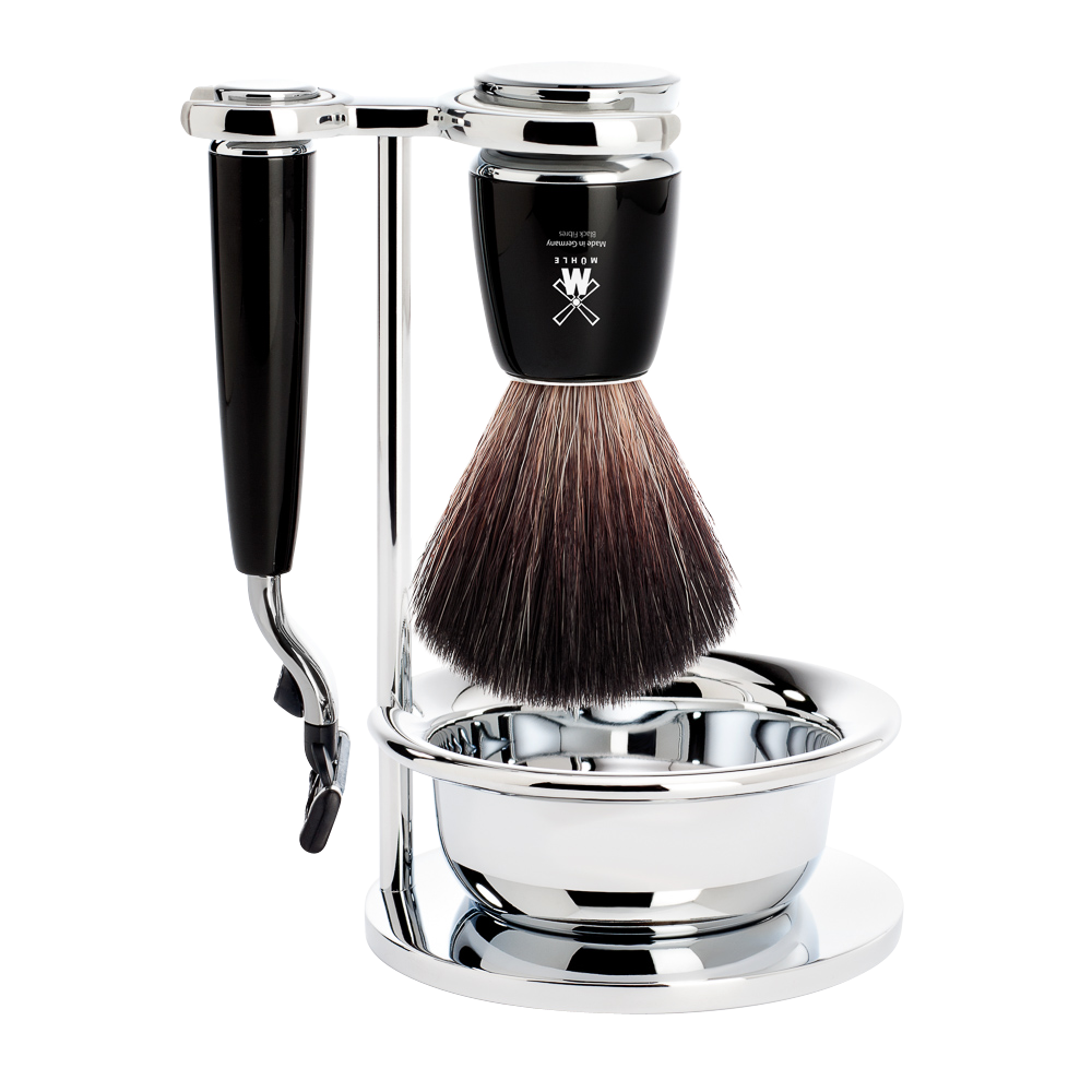 Mühle Set de afeitado Rytmo Mach3 4 piezas - Negro