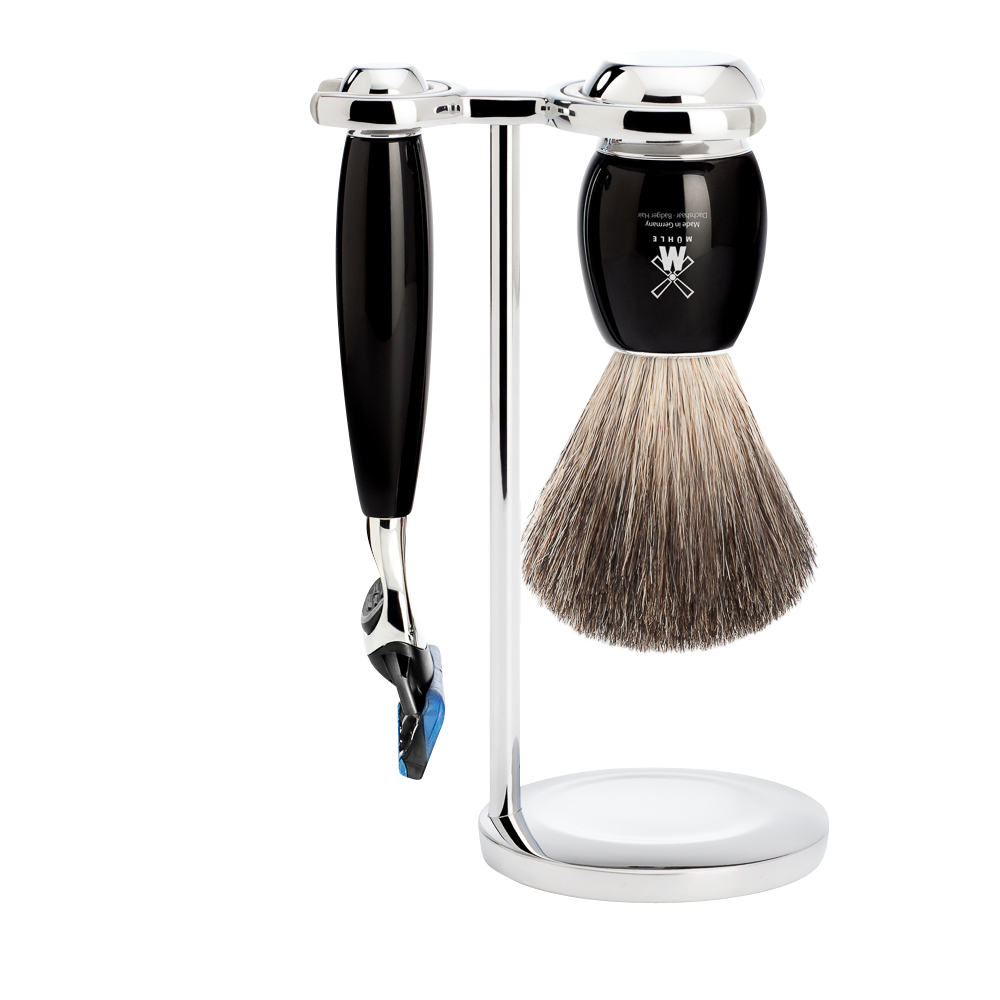 Mühle Set de afeitado Vivo 3 piezas – Negro