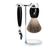 Juego de Afeitado Vivo de 3 Piezas - Negro