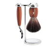 Juego de Afeitado Vivo de 3 Piezas - Madera de Ciruelo
