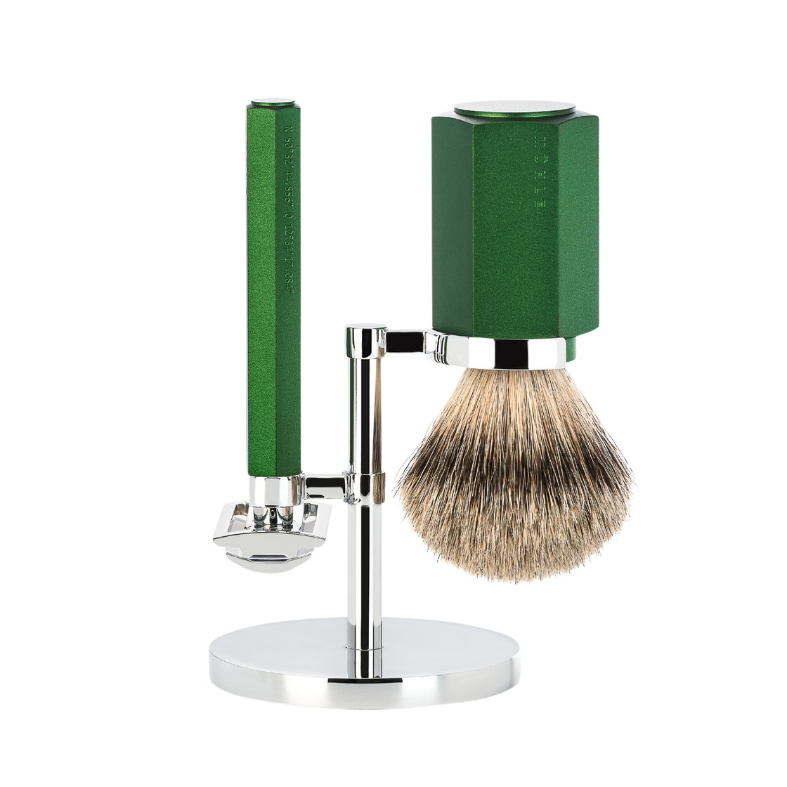 Set de Afeitado Hexagon - Bosque - Maquinilla de Afeitar Segura - Dashaar