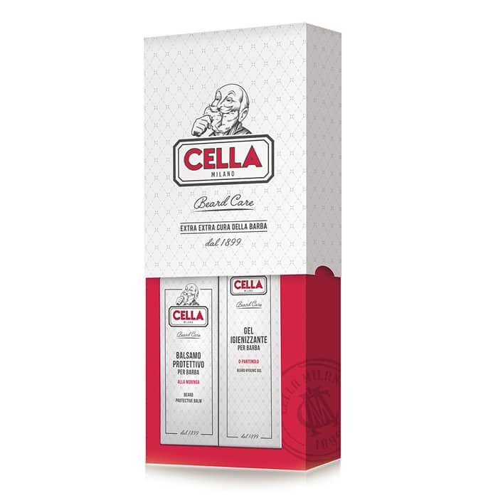 Cella Milano Set de Cuidado de Barba – Bálsamo y Gel Desinfectante