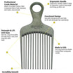 Afro Comb Model No. 7 – Carbon Fiber