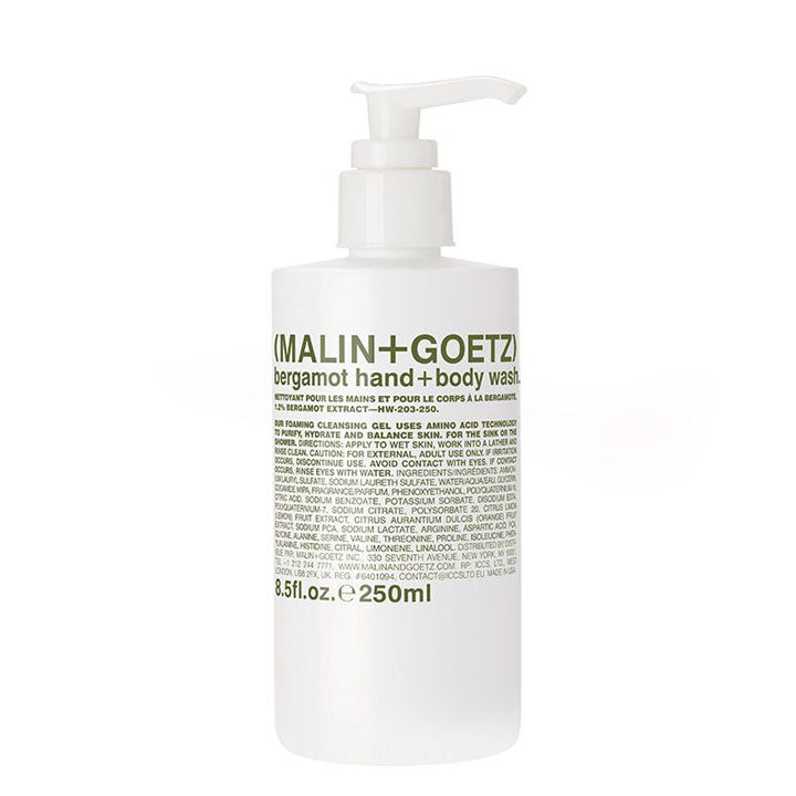 Malin+Goetz Gel de ducha para manos y cuerpo Bergamota