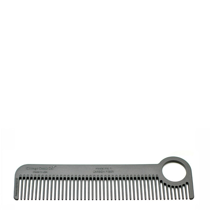 Chicago Comb Co. Peine para el cabello Modelo N.º 1 – Fibra de Carbono