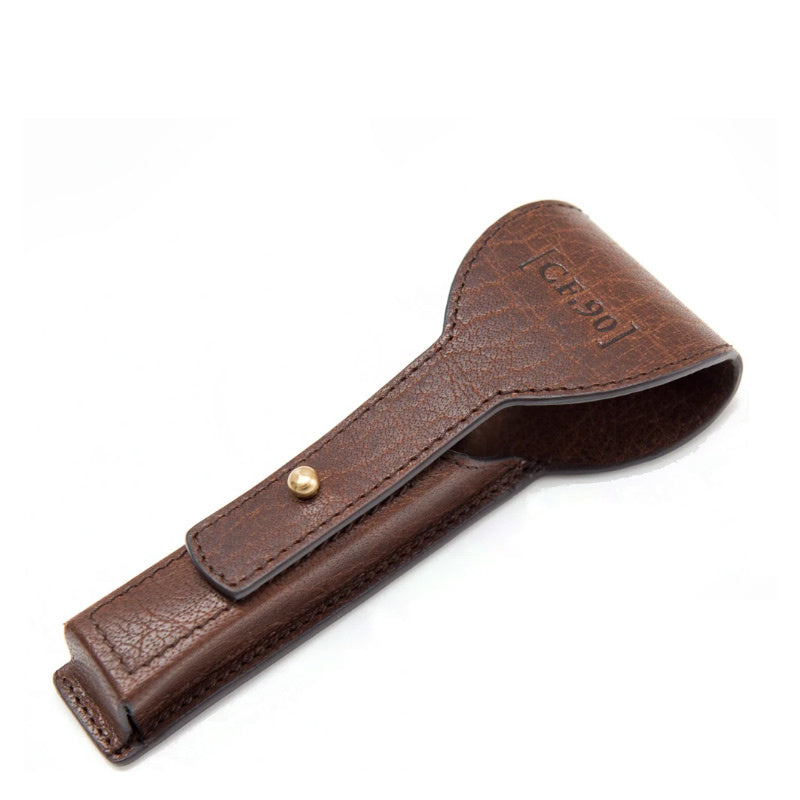 Captain Fawcett Estuche de cuero artesanal para maquinilla