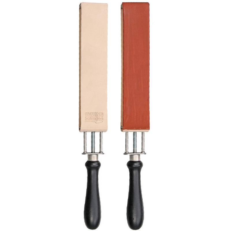 Herold of Solingen Tension Paddle Strop 56Ri Rojo – Doble Cara – Cuero de Vaca