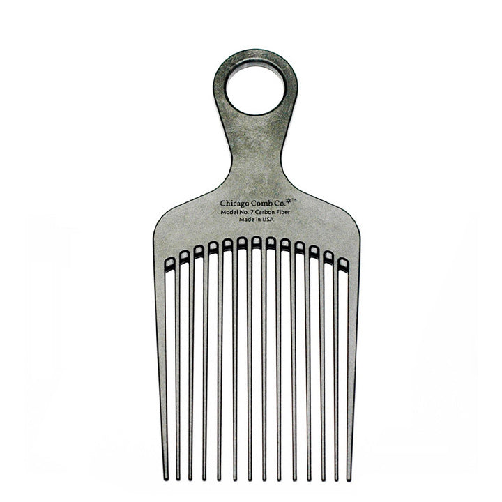 Chicago Comb Co. Peine Afro Modelo N.º 7 – Fibra de Carbono