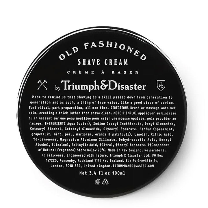 Triumph & Disaster Crema de afeitar clásica – Tarro