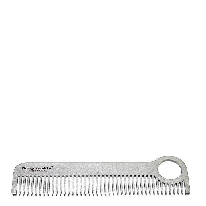 Chicago Comb Co. Peine para el cabello Modelo N.º 1 – Acero Inoxidable