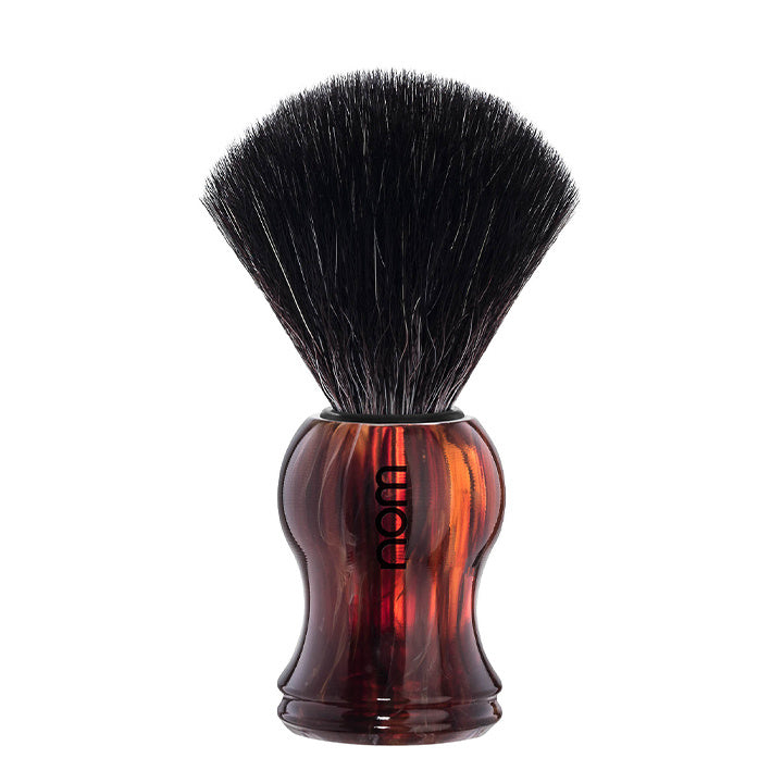 NOM Brocha de afeitar Gustav – Havana – Black Fibre